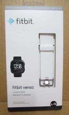 Genuine Fitbit Versa Classic Band White Large L/G NEW